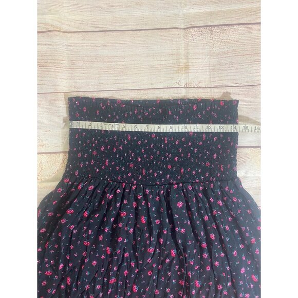 The Nines By Hatch Smoked Maternity Black Floral Skirt - Medium - Picture 6 of 11